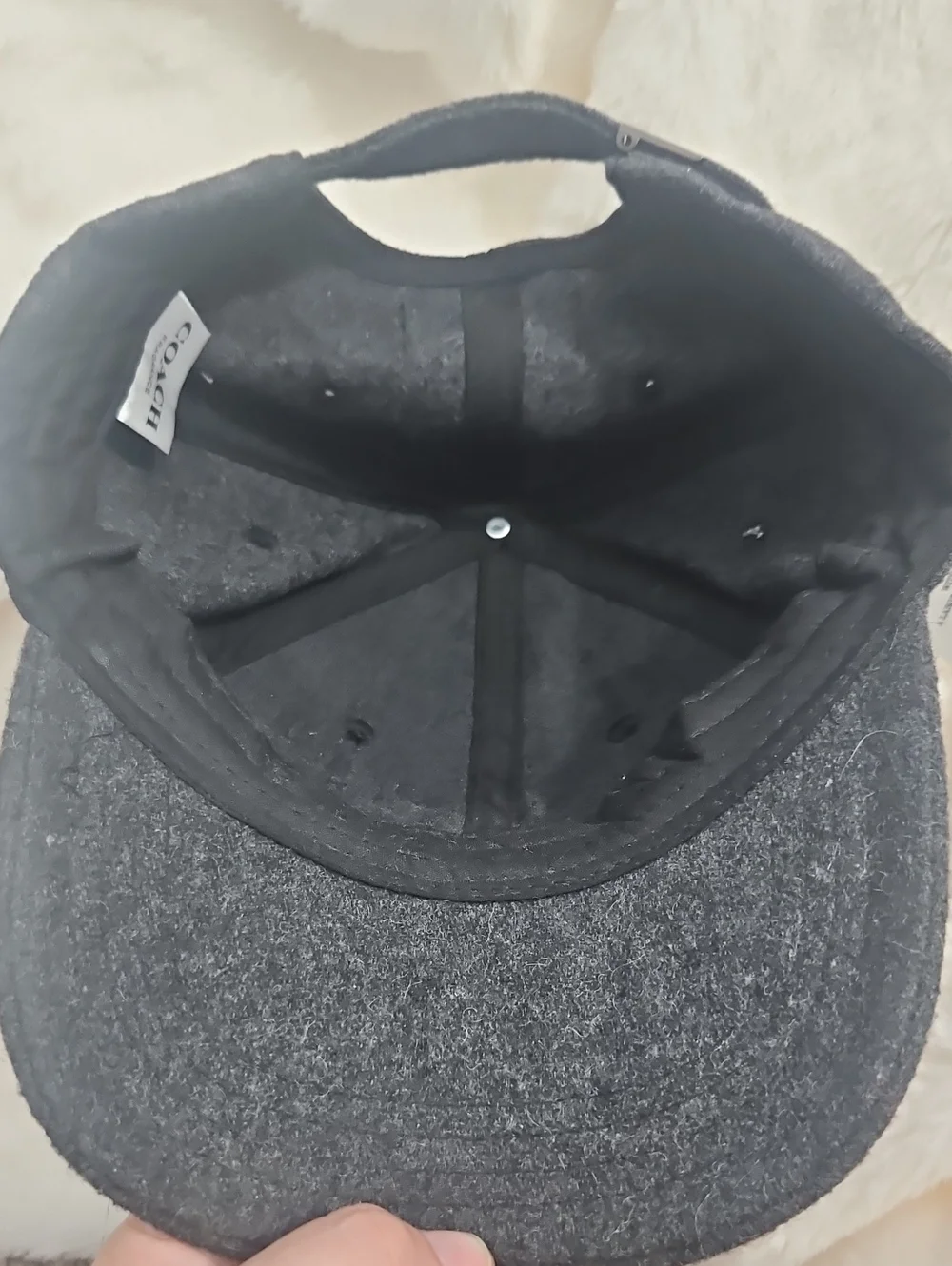 Coach Fragrance Gray Wool Blend Baseball Cap Adjustable NWT Promotional Gift